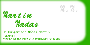 martin nadas business card