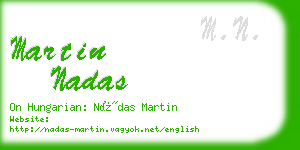 martin nadas business card